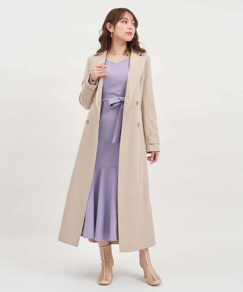 ROYAL PARTY(ロイヤルパーティー)の「バックタックトレンチコート(トレンチコート・レディース・ベージュ/オフホワイト/パープル・FREE)」の19枚目の写真