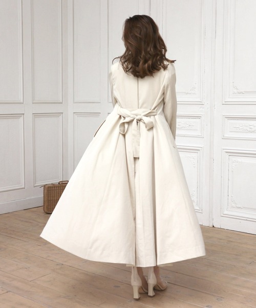 ROYAL PARTY(ロイヤルパーティー)の「バックタックトレンチコート(トレンチコート・レディース・ベージュ/オフホワイト/パープル・FREE)」の9枚目の写真