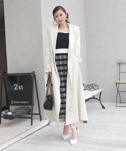 ROYAL PARTY(ロイヤルパーティー)の「バックタックトレンチコート(トレンチコート・レディース・ベージュ/オフホワイト/パープル・FREE)」の20枚目の写真