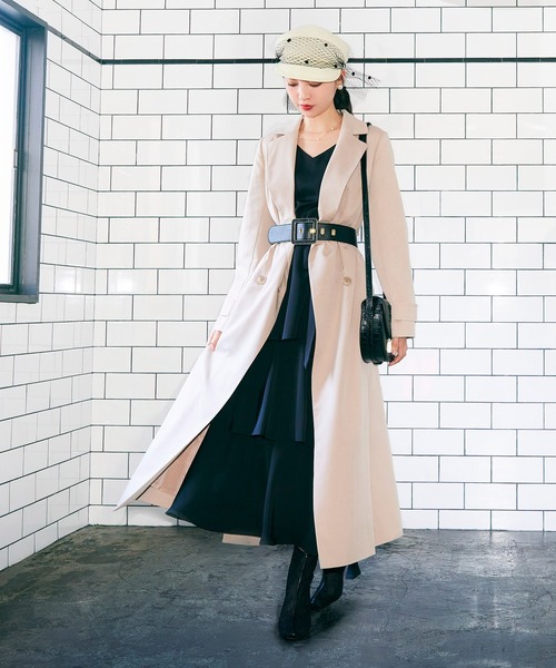 ROYAL PARTY(ロイヤルパーティー)の「バックタックトレンチコート(トレンチコート・レディース・ベージュ/オフホワイト/パープル・FREE)」の17枚目の写真