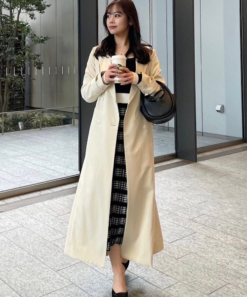 ROYAL PARTY(ロイヤルパーティー)の「バックタックトレンチコート(トレンチコート・レディース・ベージュ/オフホワイト/パープル・FREE)」の10枚目の写真