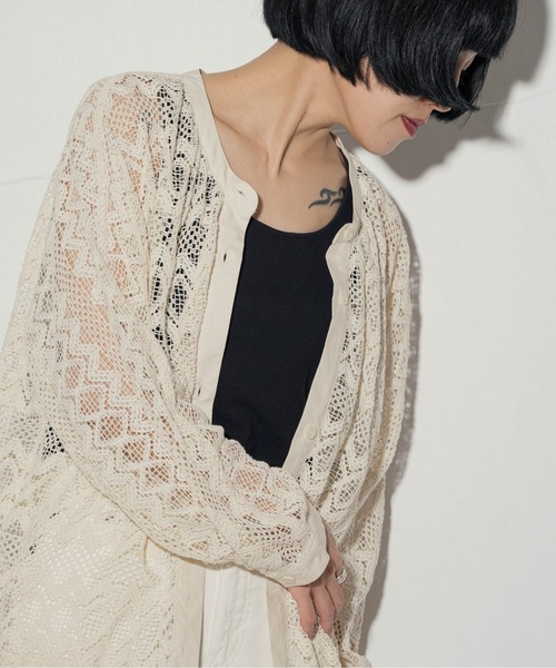 ottilie（オティーリエ）の「ottilie レースブルゾン（カーディガン/ボレロ・レディース・ナチュラル/ブラック・FREE）」の9枚目の写真