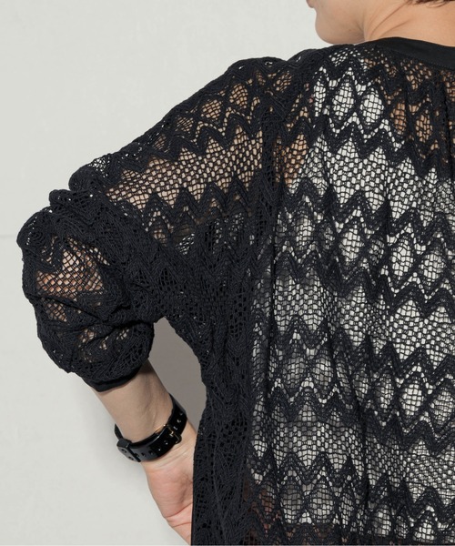ottilie（オティーリエ）の「ottilie レースブルゾン（カーディガン/ボレロ・レディース・ナチュラル/ブラック・FREE）」の10枚目の写真