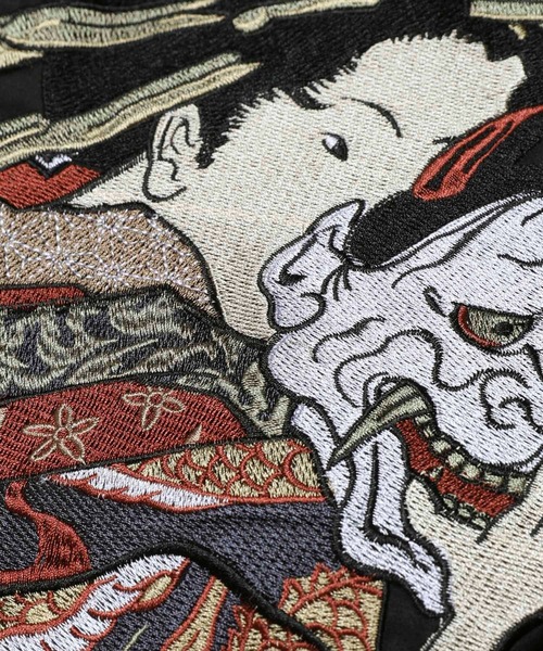 LEGENDA（レジェンダ）の「レジェンダ 地獄太夫法被 スーベニアジャケット (法被スカジャン) / LEGENDA 地獄太夫法被 Souvenir Jacket（テーラードジャケット・メンズ・ブラック×ホワイト/ブラック・FREE）」の9枚目の写真