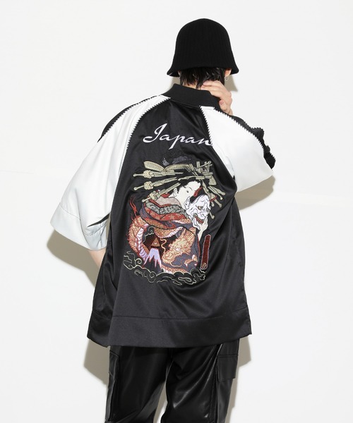 LEGENDA（レジェンダ）の「レジェンダ 地獄太夫法被 スーベニアジャケット (法被スカジャン) / LEGENDA 地獄太夫法被 Souvenir Jacket（テーラードジャケット・メンズ・ブラック×ホワイト/ブラック・FREE）」の19枚目の写真