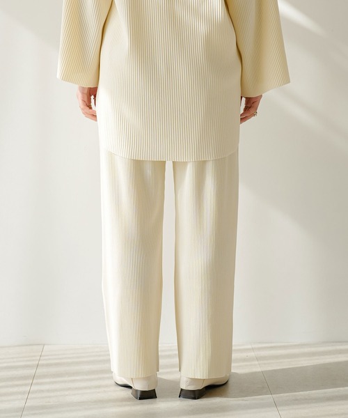 rectangle(レクタングル)の「リップルプリーツイージーパンツ【セットアップ可】(その他パンツ・レディース・ブラック/アイボリー/ブルー・FREE)」の11枚目の写真