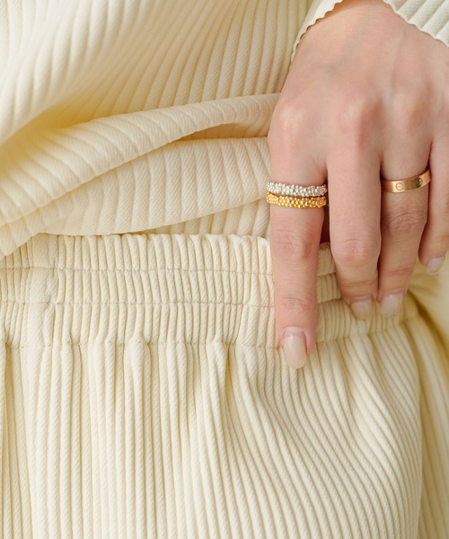 rectangle(レクタングル)の「リップルプリーツイージーパンツ【セットアップ可】(その他パンツ・レディース・ブラック/アイボリー/ブルー・FREE)」の13枚目の写真