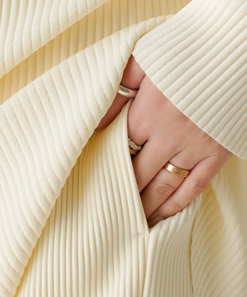 rectangle(レクタングル)の「リップルプリーツイージーパンツ【セットアップ可】(その他パンツ・レディース・ブラック/アイボリー/ブルー・FREE)」の14枚目の写真