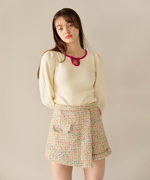 TINA：JOJUN（ティーナジョジュン）の「ツイード フリンジキュロット TINA：JOJUN（その他パンツ・レディース・アイボリー・S/M）」の19枚目の写真