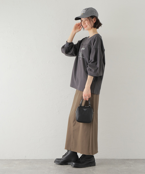 tシャツ A MOMENTタックスリーブTEE レディース B.C STOCK（ベーセーストック）の「タックスリーブロンTEE（T