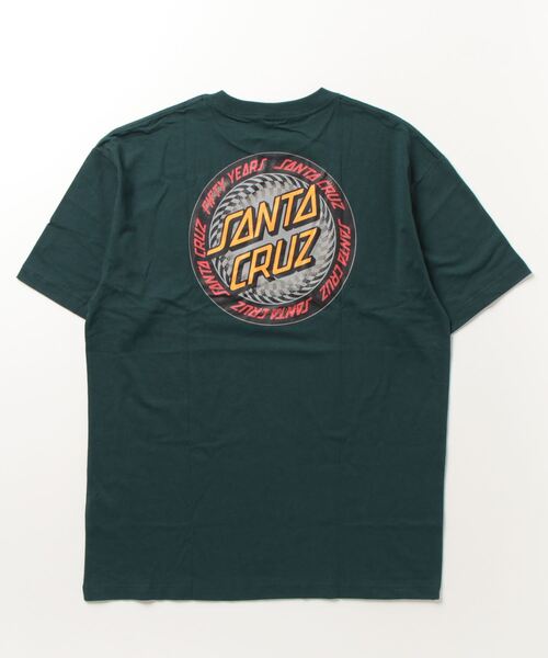 SANTA CRUZ(サンタクルーズ)の「【ムラサキスポーツ別注】SANTACRUZ/サンタクルーズ オーバーサイズ バックプリントTシャツ/クルーネックTee INFINITE RINGED DOT S/S TEE 502231409(Tシャツ/カットソー・メンズ・グリーン/ブラック/ホワイト・L/XL/M)」の4枚目の写真