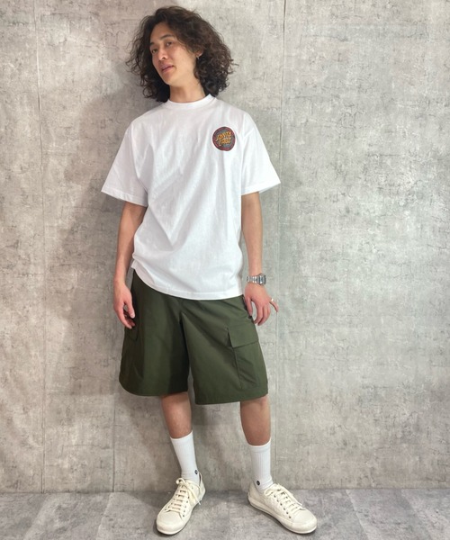 SANTA CRUZ(サンタクルーズ)の「【ムラサキスポーツ別注】SANTACRUZ/サンタクルーズ オーバーサイズ バックプリントTシャツ/クルーネックTee INFINITE RINGED DOT S/S TEE 502231409(Tシャツ/カットソー・メンズ・グリーン/ブラック/ホワイト・L/XL/M)」の7枚目の写真