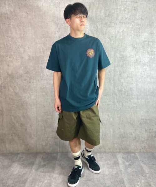 SANTA CRUZ(サンタクルーズ)の「【ムラサキスポーツ別注】SANTACRUZ/サンタクルーズ オーバーサイズ バックプリントTシャツ/クルーネックTee INFINITE RINGED DOT S/S TEE 502231409(Tシャツ/カットソー・メンズ・グリーン/ブラック/ホワイト・L/XL/M)」の17枚目の写真