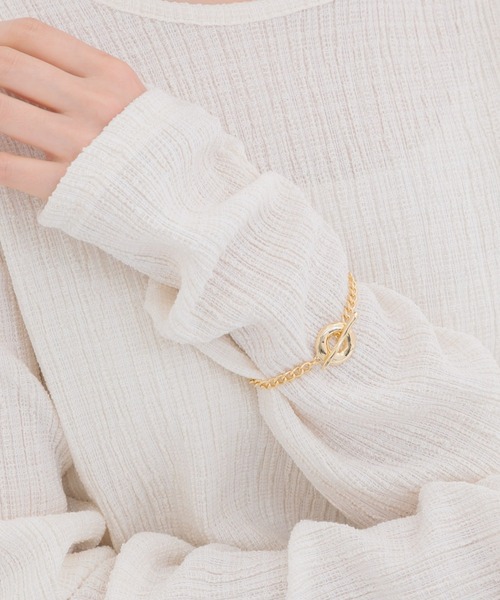 KATHARINE ROSS（キャサリンロス）の「【KATHARINE ROSS】丸パーツ×チェーンブレスレット（ブレスレット・レディース・ゴールド/シルバー・MEDIUM）」の4枚目の写真
