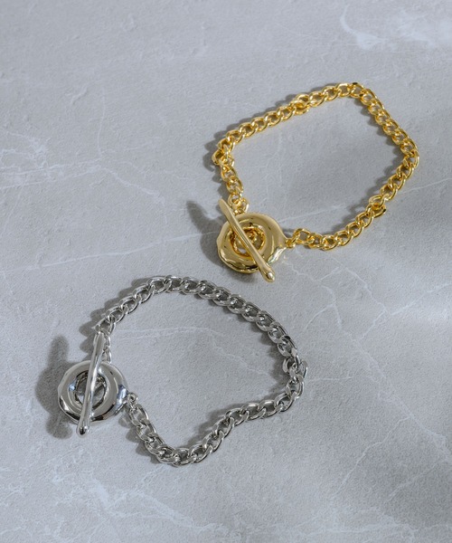 KATHARINE ROSS（キャサリンロス）の「【KATHARINE ROSS】丸パーツ×チェーンブレスレット（ブレスレット・レディース・ゴールド/シルバー・MEDIUM）」の3枚目の写真