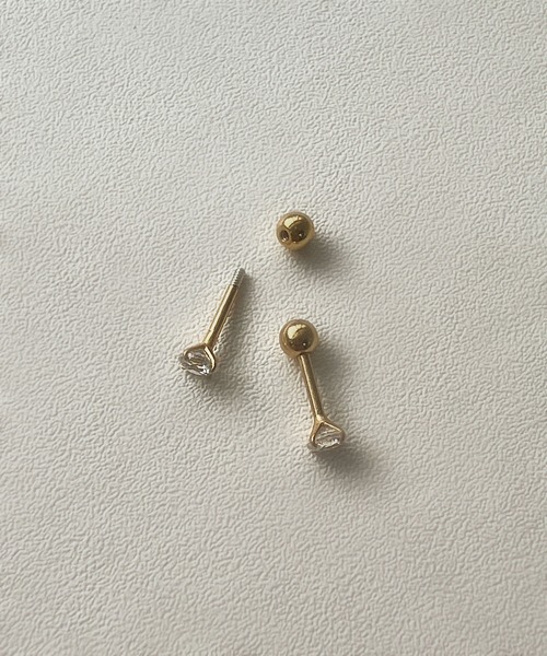 CEMONEMO（セモネモ）の「【金属アレルギー対応】 デイリー ジルコニア ポイント ピアス / silver925（ピアス（両耳用）・レディース・ゴールド/シルバー・FREE）」の8枚目の写真