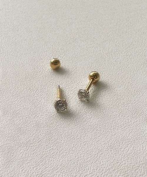 CEMONEMO（セモネモ）の「【金属アレルギー対応】 デイリー ジルコニア ポイント ピアス / silver925（ピアス（両耳用）・レディース・ゴールド/シルバー・FREE）」の9枚目の写真