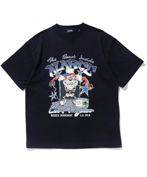 XLARGE(エクストララージ)の「THE BEAST INSIDE S/S TEE(Tシャツ/カットソー・メンズ・ブラック/ホワイト/パープル・XL/M/S/L)」の1枚目の写真