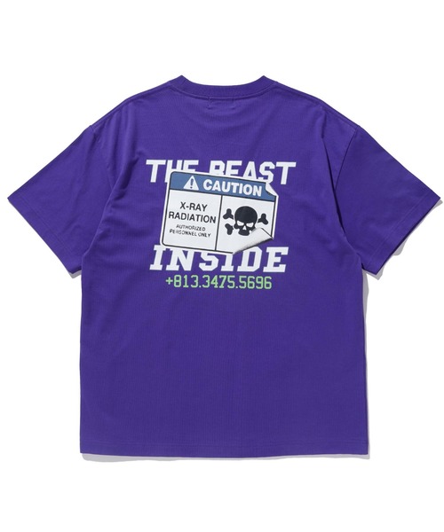 XLARGE(エクストララージ)の「THE BEAST INSIDE S/S TEE(Tシャツ/カットソー・メンズ・ブラック/ホワイト/パープル・XL/M/S/L)」の4枚目の写真