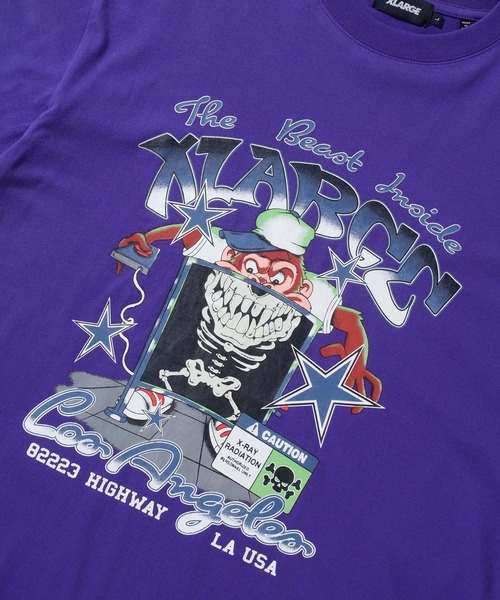 XLARGE(エクストララージ)の「THE BEAST INSIDE S/S TEE(Tシャツ/カットソー・メンズ・ブラック/ホワイト/パープル・XL/M/S/L)」の6枚目の写真