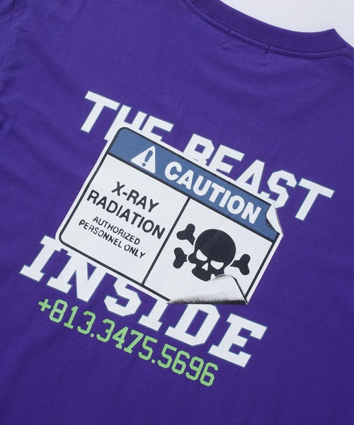 XLARGE(エクストララージ)の「THE BEAST INSIDE S/S TEE(Tシャツ/カットソー・メンズ・ブラック/ホワイト/パープル・XL/M/S/L)」の7枚目の写真