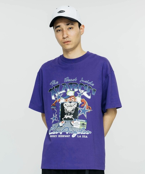 XLARGE(エクストララージ)の「THE BEAST INSIDE S/S TEE(Tシャツ/カットソー・メンズ・ブラック/ホワイト/パープル・XL/M/S/L)」の12枚目の写真