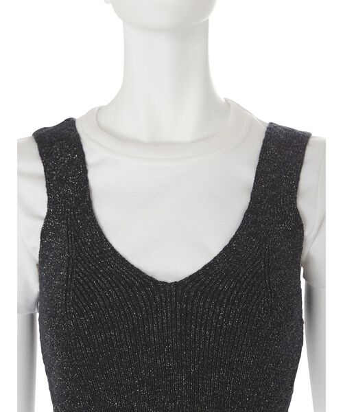 Ungrid（アングリッド）の「スラブニットビスチェ（ベスト・レディース・ブラック/レッド/アイボリー・FREE）」の8枚目の写真