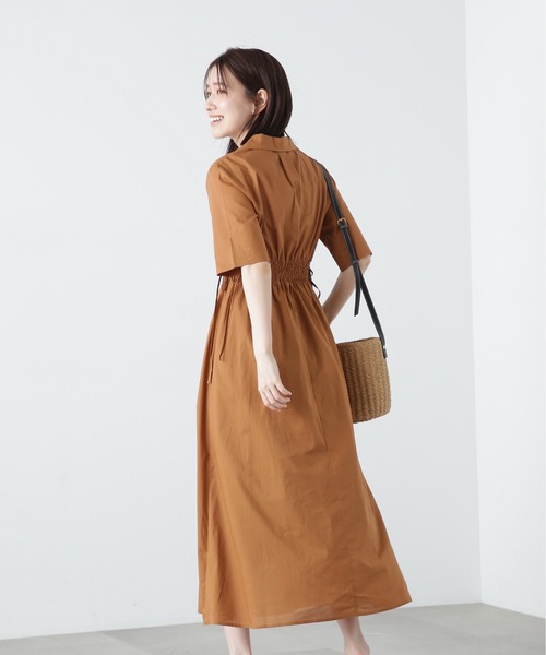 N.（N. Natural Beauty Basic）（エヌエヌナチュラルビューティーベーシック）の「【S Size Line】◆コットンボイル開襟シャツワンピース（シャツワンピース・レディース・チョコ/ブラック/ブルー・SMALL/MEDIUM）」の11枚目の写真
