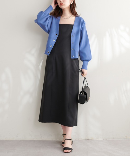 natural couture（ナチュラルクチュール）の「プチプラハトメバー釦カーディガン（カーディガン/ボレロ・レディース・イエロー系その他/オレンジ/ブルー/グレイッシュベージュ/ブラック・FREE）」の13枚目の写真