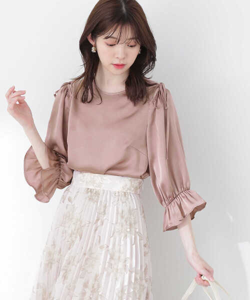 PROPORTION BODY DRESSING(プロポーションボディドレッシング)の「オープンショルダーブラウス / 1213110400(シャツ/ブラウス・レディース・オフホワイト/ピンク/ダークグレー・SMALL/MEDIUM)」の11枚目の写真