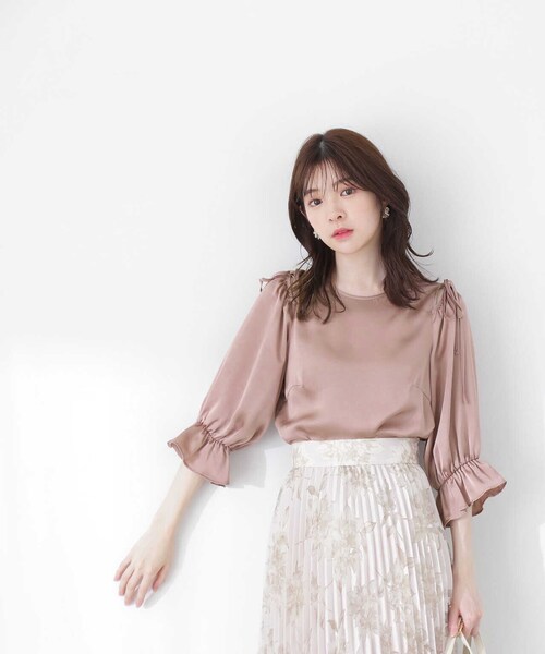 PROPORTION BODY DRESSING(プロポーションボディドレッシング)の「オープンショルダーブラウス / 1213110400(シャツ/ブラウス・レディース・オフホワイト/ピンク/ダークグレー・SMALL/MEDIUM)」の12枚目の写真