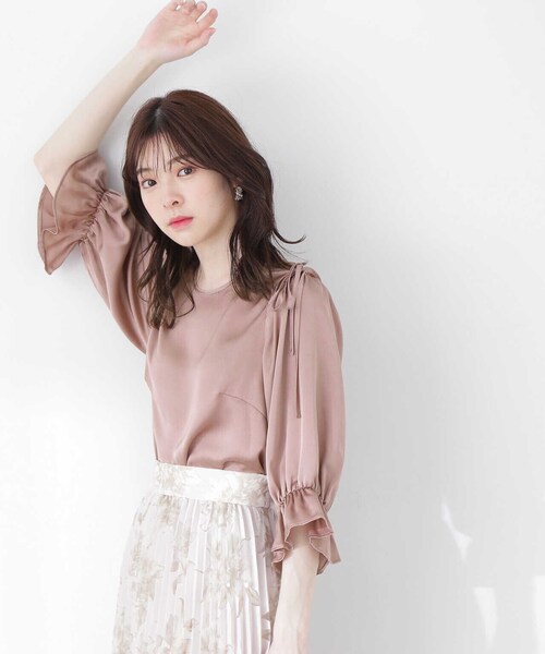 PROPORTION BODY DRESSING(プロポーションボディドレッシング)の「オープンショルダーブラウス / 1213110400(シャツ/ブラウス・レディース・オフホワイト/ピンク/ダークグレー・SMALL/MEDIUM)」の13枚目の写真