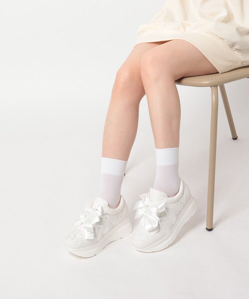 cs T&P（シーエスティーアンドピー）の「厚底リボンスニーカー（スニーカー・レディース・ブラック系8/ネイビー系6/ホワイト系9・S/M/L/LL）」の18枚目の写真