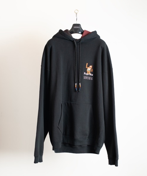 SEVESKIG(セヴシグ)の「SEVESKIG/セブシグ/SWEAT PARKA STORY BORD HIMURO TOKITA(パーカー・メンズ・ホワイト/ブラック・SMALL/MEDIUM/LARGE/X-LARGE)」の3枚目の写真