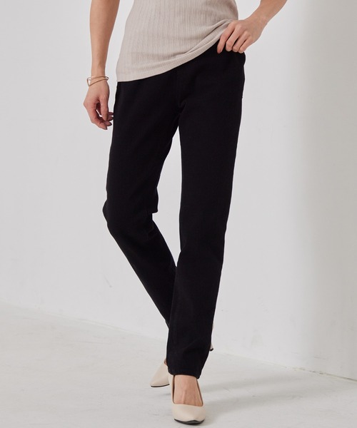 for/c(フォーシー)の「ストレッチデニムパンツ【サスティナブル】(デニムパンツ・レディース・サックスブルー/ネイビー/ホワイト/ブルー/ブラック・M/L/LL/S)」の3枚目の写真