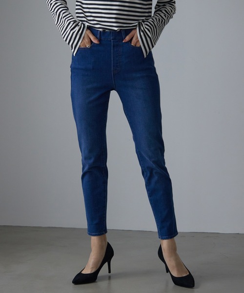 for/c(フォーシー)の「ストレッチデニムパンツ【サスティナブル】(デニムパンツ・レディース・サックスブルー/ネイビー/ホワイト/ブルー/ブラック・M/L/LL/S)」の14枚目の写真