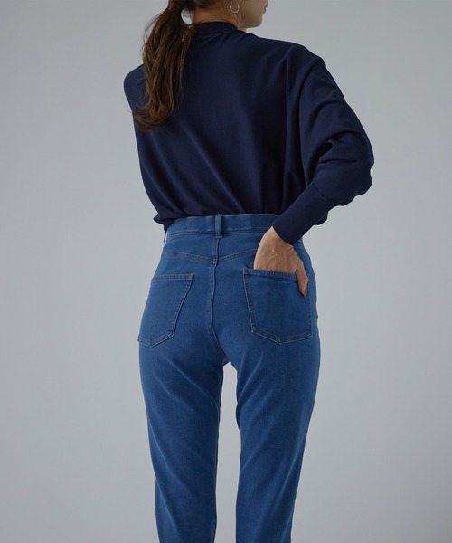 for/c(フォーシー)の「ストレッチデニムパンツ【サスティナブル】(デニムパンツ・レディース・サックスブルー/ネイビー/ホワイト/ブルー/ブラック・M/L/LL/S)」の20枚目の写真