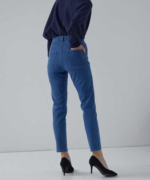 for/c(フォーシー)の「ストレッチデニムパンツ【サスティナブル】(デニムパンツ・レディース・サックスブルー/ネイビー/ホワイト/ブルー/ブラック・M/L/LL/S)」の22枚目の写真