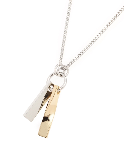tk.TAKEO KIKUCHI（ティーケータケオキクチ）の「◆ダブルバーネックレス（ネックレス・レディース・シルバー/ゴールド/ブラック/ブラック系/シルバー系/ゴールド系・00）」の11枚目の写真