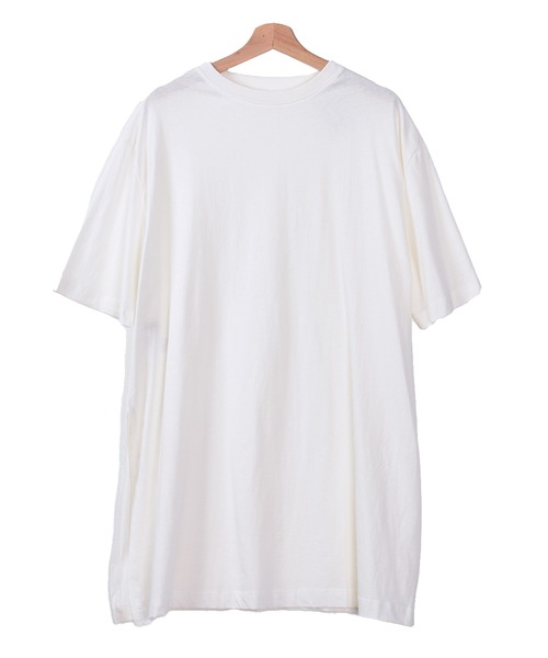 Felt-Maglietta(フェルトマリエッタ)の「サイドスリットコットンチュニックワンピ(Tシャツ/カットソー・レディース・ホワイト/グレー/ブラック/ライトベージュ・M-L/LL~3L/4L~5L)」の12枚目の写真