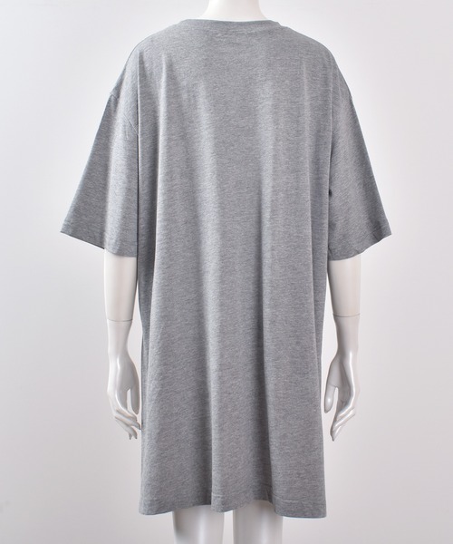 Felt-Maglietta(フェルトマリエッタ)の「サイドスリットコットンチュニックワンピ(Tシャツ/カットソー・レディース・ホワイト/グレー/ブラック/ライトベージュ・M-L/LL~3L/4L~5L)」の8枚目の写真