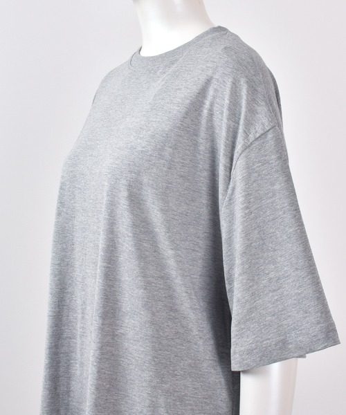 Felt-Maglietta(フェルトマリエッタ)の「サイドスリットコットンチュニックワンピ(Tシャツ/カットソー・レディース・ホワイト/グレー/ブラック/ライトベージュ・M-L/LL~3L/4L~5L)」の9枚目の写真
