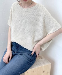 LEPSIM | 5ゲージカノコ5分袖ニット　163583(その他トップス)