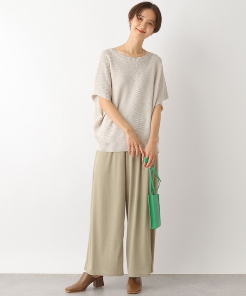 LEPSIM（レプシィム）の「5ゲージカノコ5分袖ニット　163583（その他トップス・レディース・キナリ/パープル/ブラウン/ブラック・FREE）」の13枚目の写真