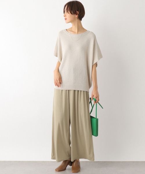 LEPSIM（レプシィム）の「5ゲージカノコ5分袖ニット　163583（その他トップス・レディース・キナリ/パープル/ブラウン/ブラック・FREE）」の7枚目の写真