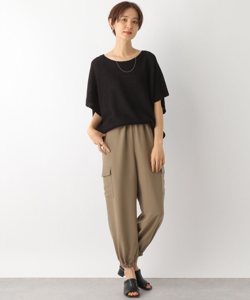 LEPSIM（レプシィム）の「5ゲージカノコ5分袖ニット　163583（その他トップス・レディース・キナリ/パープル/ブラウン/ブラック・FREE）」の10枚目の写真