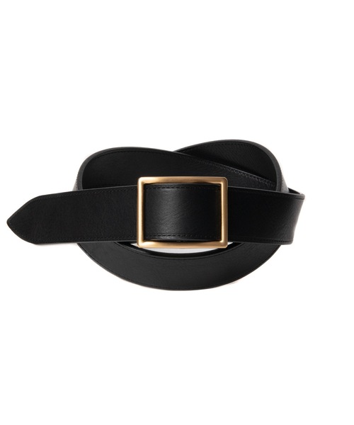 COOTIE PRODUCTIONS（クーティープロダクションズ）の「Leather Square Belt（ベルト・メンズ・ブラック×ゴールド/ブラック×シルバー・FREE）」の2枚目の写真