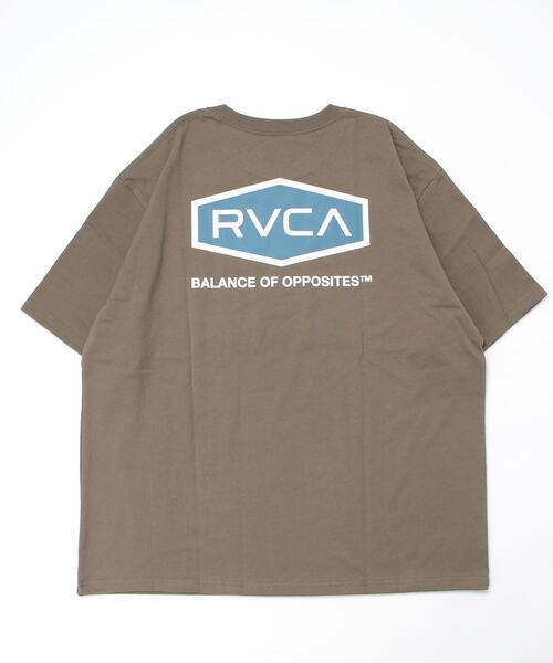 RVCA(ルーカ)の「【ムラサキスポーツ別注】RVCA/ルーカ バックプリントTシャツ クルーネック半袖Tee/オーバーサイズ サークルロゴTee BD041-P32(Tシャツ/カットソー・メンズ・ホワイト系その他3/グリーン/ブラック×ブラック・L/M/XL)」の6枚目の写真