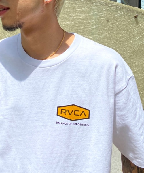 RVCA(ルーカ)の「【ムラサキスポーツ別注】RVCA/ルーカ バックプリントTシャツ クルーネック半袖Tee/オーバーサイズ サークルロゴTee BD041-P32(Tシャツ/カットソー・メンズ・ホワイト系その他3/グリーン/ブラック×ブラック・L/M/XL)」の8枚目の写真