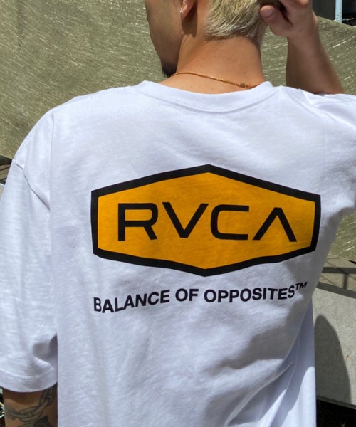 RVCA(ルーカ)の「【ムラサキスポーツ別注】RVCA/ルーカ バックプリントTシャツ クルーネック半袖Tee/オーバーサイズ サークルロゴTee BD041-P32(Tシャツ/カットソー・メンズ・ホワイト系その他3/グリーン/ブラック×ブラック・L/M/XL)」の9枚目の写真